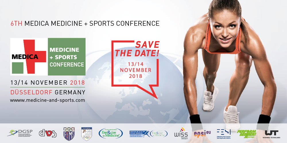 Save the Date: 6. MEDICA MEDICINE + SPORTS CONFERENCE am 13. und 14. November in Düsseldorf